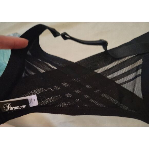 NWT Paramour by Felina Paramour Marvelous Side Smoother Underwire Bra 38D Black - Picture 3 of 8